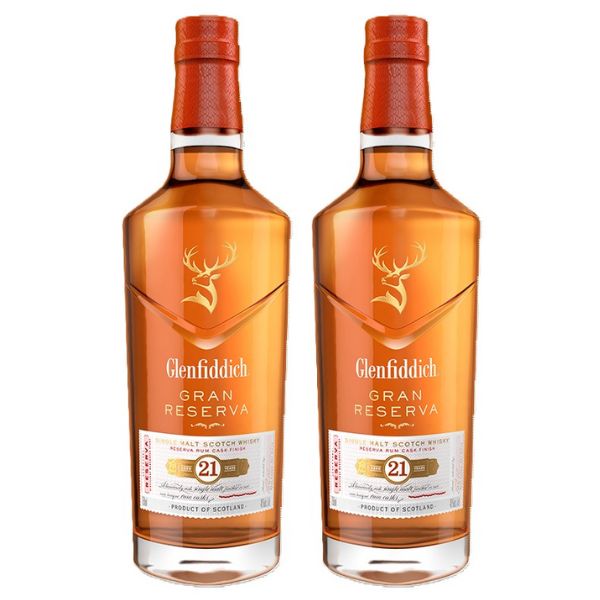 Twin Bottle Glenfiddich 21 Yrs Reserva Rum Cask